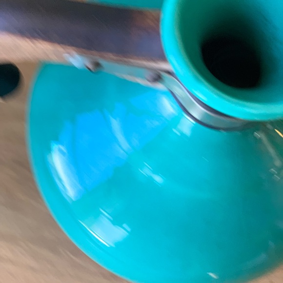 Metlox Pottery 238 Carafe Coffee Jug Vintage Ceramic Wooden Handle and Stamp - Picture 8 of 11